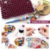 HHCFAST 160Pcs 12mm Silicone Beads for Keychain Making Bracelet Necklace,