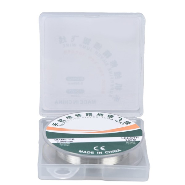Ultra Fine Silver Bypass Wire, Ultra Fine, 200 m Length,