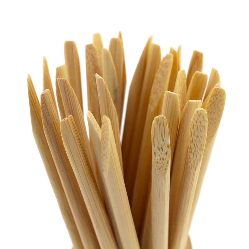BambooMN 15cm 5mm Nail Cuticle Pushers/Cuticle Remover, Bamboo Wooden Stick,