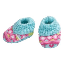 Heless 2647 - Strickschuhe für Puppen, Größe 38 - 45 cm