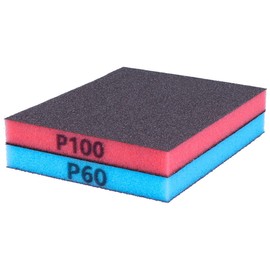 INNSPIRO Set of 2 Super Flexible Sanding Sponges, Fine Grit, 100 and Medium 60, 12 x 10 x 1.2 cm