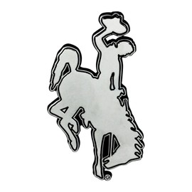 FANMATS 22642 Wyoming Cowboys 3D Chrome Metal Auto Emblem