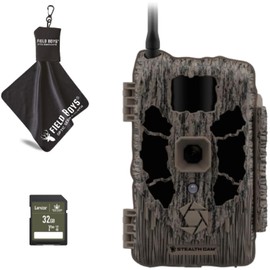 Stealth Cam Deceptor MAX Dual Sim 40MP Photo & 1440P QHD Video No-Glo LED Hunting Cellular Trail Camera, Available on AT&T & Verizon - 32GB SD Card, and Microfiber Cleaning Cloth (Deceptor Max)