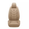 Unbranded Beige Universal Leather Full Set Car Seat Cover 5-Seats