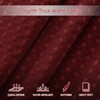 PANGSINNE Elegant Burgundy Fabric Shower Curtain - Waffle Textured Heavy