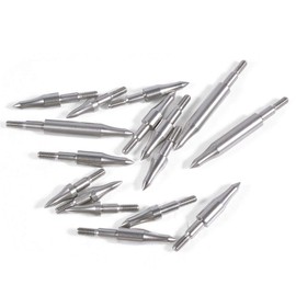 SHARROW Pack of 12 Archery Arrowheads Projectile Tips Stainless Steel Target Arrow Tips 75/100/125/150/200/250/300 Grain Hunting Tips Broadheads for Arrow and Bow (Silver, 100 Grains)