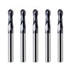 LU&MN 2-Flute End Mills, Carbide BallNose Mill Bits Sets for