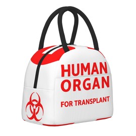 PAVQWEJ Funny Nurse Lunch Bag, Human Organ for Transplant Lunch Box Portable Waterproof Reusable and Thermal Work Meal Lunch Tote Funny Cooler Lunch Bags for School Office Work Picnic