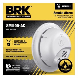 BRK Wired Ionization Smoke Detector w/Battery SMI100-AC