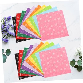 STOBOK 20pcs Snowflake Polyester Felt Patchwork Cloth Non Woven Cloth Felt Material Christmas Patterns Cotton Patchwork Christmas Printing Quilting Clothing 15c Manual Fabric