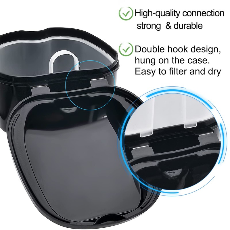 Keedolla 2 Pack Denture Bath Case Partial Denture Cup Retainer