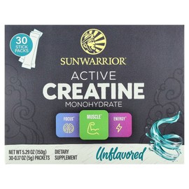 Sunwarrior Sunwarrior Active Creatine Monohydrate Tasteless 30 Pouches, 5g Each Workout Supplement, Sunwarrior Sunwarrior Active Creatine Monohydrate, 5, 1 / Sunwarrior 선워리어 액티브 크레아틴 모노하이드레이트 무맛 30 파우치 각 5g 운동보충제, Sunwarrior 선워리어 액티브 크레아틴 모노하이드, 5, 1