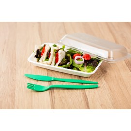 Harfield Polycarbonate Plastic Cutlery Set Emerald Green 20cm (x4 Sets)