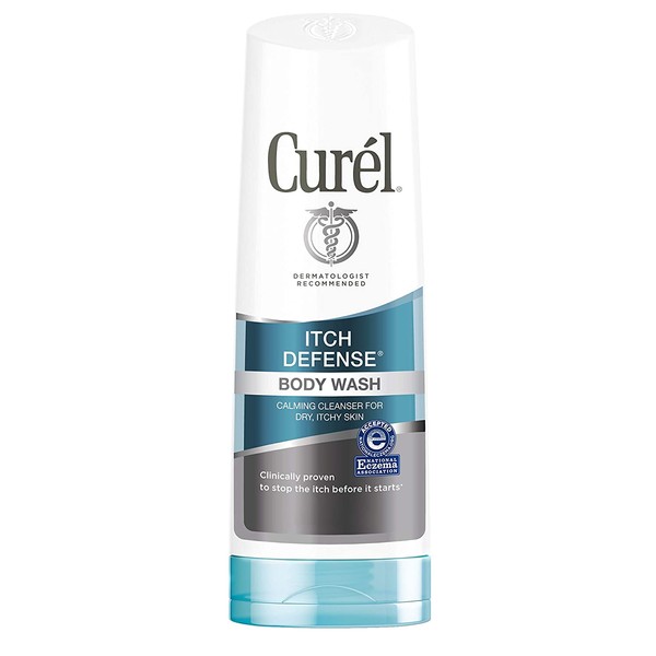 Curél Itch Defense Calming Daily Cleanser, Body Wash, Soap-free Formula, for Dry, Itchy Skin, 10 Ounce, with Hydrating Jojoba and Olive Oil