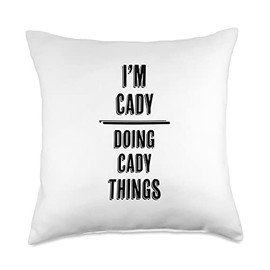 for Someone Named CADY CADY Things | Funny-First Name-Throw Pillow, 18x18, Multicolor