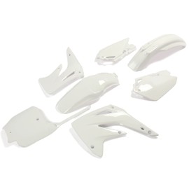 HECASA Complete Replacement Plastic Kit Compatible with 2003-2007 Honda CR85R (White)