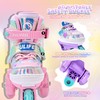 SULIFEEL Roller Skates for Girls Kids with Light Up Wheels,