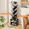 SHEEPAM 10 Tier Tree Bookshelf,Floor Standing Wood Tall Bookcase for