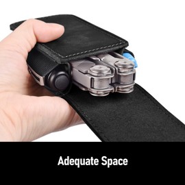 SOGCASE Genuine Leather Multitool Sheath Replacement for Leatherman - Premium EDC Belt Organizer Pouch with Magnetic Closure for Folding Tools, Vintage Black