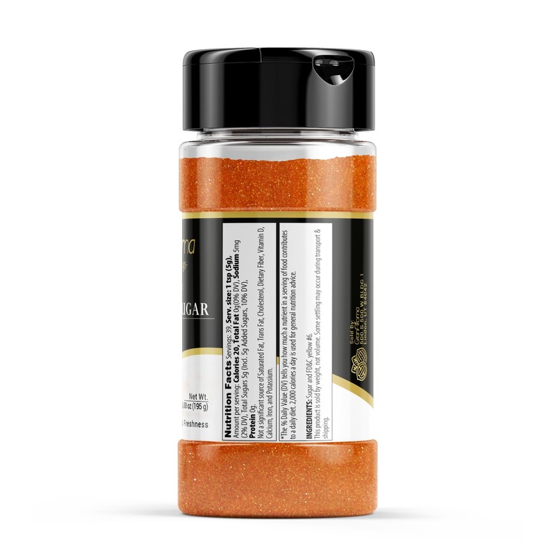 GranAroma Orange Sanding Sugar, Decorative, Cookies & Sweets (6.8 Ounce)