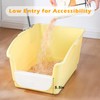 SpaceTime Large Cat Litter Box with High Sides,Cat Litter Pan