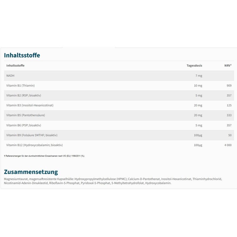 NatuGena Bioaktiver B-Komplex, magensaftresistenter Kapsel, Vitamin B6, B12, Thiamin (B1),