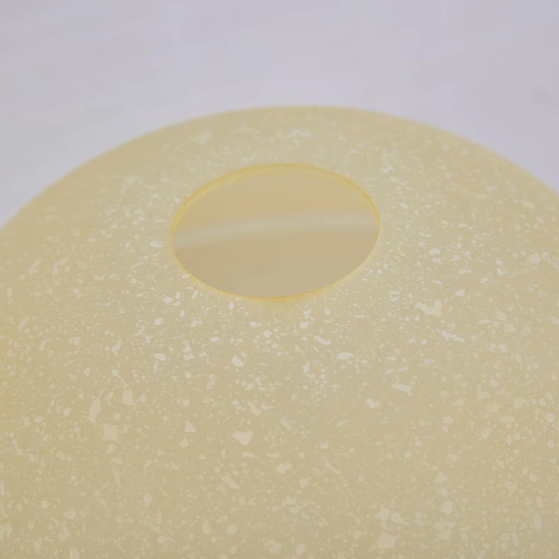 SHENGQINGTOP 12"D Retro Glass White Speckles Domed Shade with 1.65"