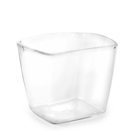 Huang - cubeta de basura cuadrado acrílico transparente | Contenedor de basura para baños, cocinas, oficinas en casa, a prueba de roturas, elegante, duradero y compacto