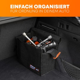 Upgrade4cars 2 x Car Boot Bag Felt Car Boot Organiser for Tools and Car Care Small Felt Bag with Optional Velcro Fixation