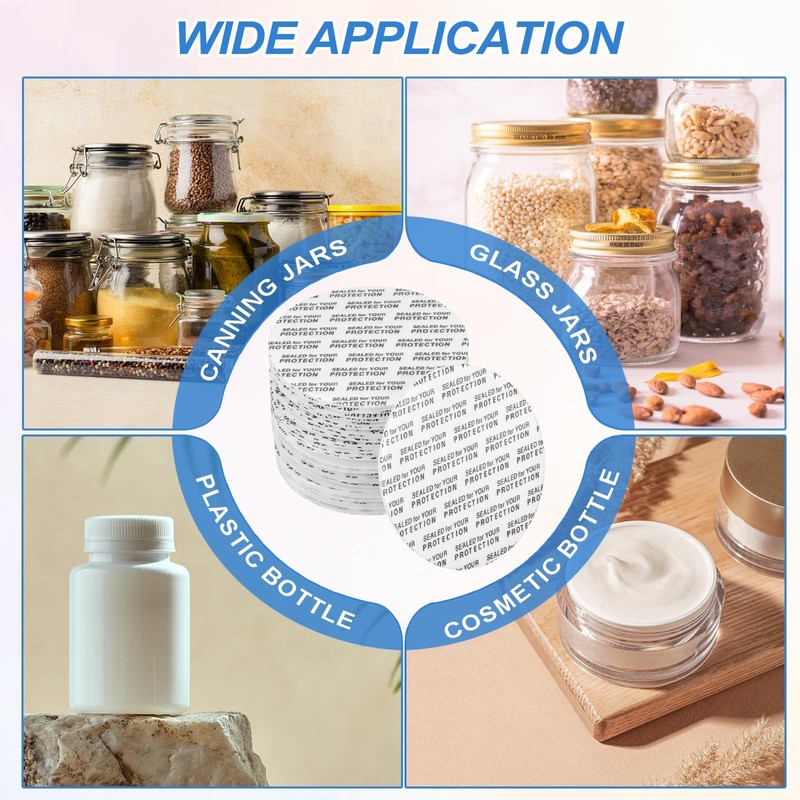 PATIKIL 52mm/2.05" フォーム蓋ライナー 80個の粘着ラウンドPS圧力感知シール プラスチックガラス瓶の蓋キャップ缶ビンシール用の封印ライナー