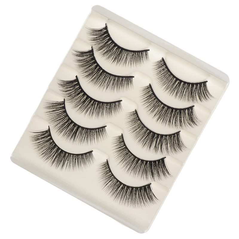 Baluue 10pairs Long Thick Fake Lashes Natural Eyelash Clusters for