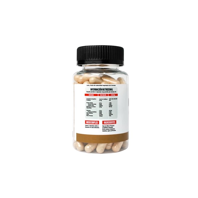 Superlabs Nutrition Maca 500mg 100 capsulas | Energía y Vitalidad