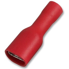 Pro Power STFDFD1-188(8) Female Push On Crimp Terminal, Red, 12Am, 6.3 mm, Pack of 100