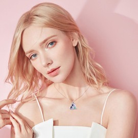 ROMANTICWORK Animal Necklace 925 Sterling Silver Elephant / Lion / Highland Cow / Dragonfly Pendant Necklace Cute Animal Jewellery Gifts for Women Girls Mothers Daughter, Sterling Silver