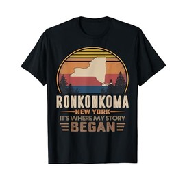 Vintage Ronkonkoma New York Hometown My Story Began T-Shirt