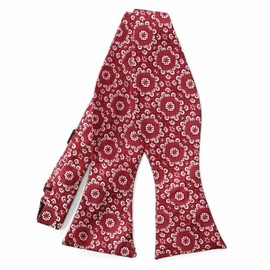 tiemart Men's Self-Tie Bow Tie (Red Emma Floral)