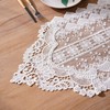 SUTAVIA White Lace Small Table Runner Exquisite Embroidery Floral Rectangular