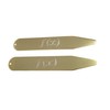 Gold Toned Etched Mathematical Function of X Collar Stays