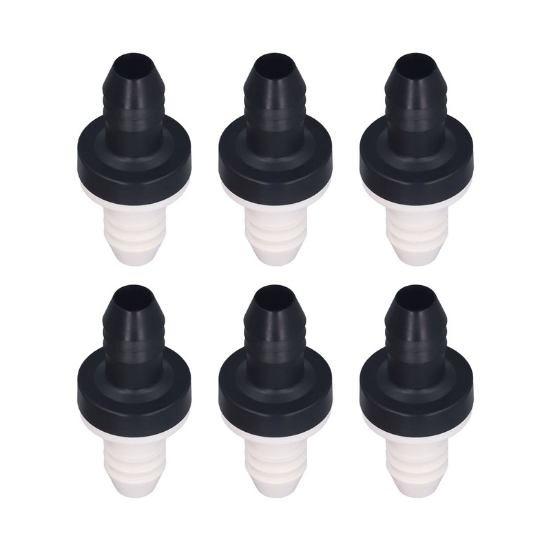 6Pcs Check Valve Plastic Non Return 1 Way Inline Valve