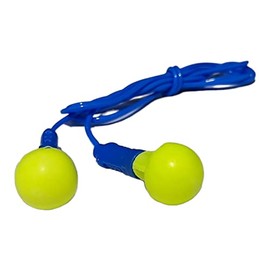 Ear Plugs with Cord, 35 dB SNR, Yellow and Blue, Flexible Stem Design