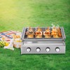 KONKENIE 4 Burners BBQ Propane LPG Gas Grill Portable Stainless