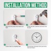 bakbrand Wall Clock Non-Ticking Silent Modern Simple Style Round Decor
