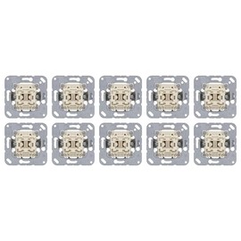 JUNG AS 500 Alpine white set of 10 (changeover switch off and changeover switch)