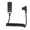 D Tap Male to 4 Port Dtap Female Splitter Power