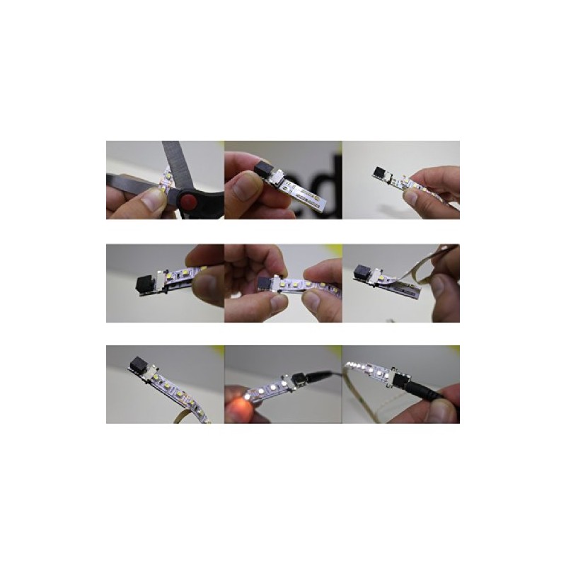 Solderless Tiger Paw LED Connector for LED Flexible Strips 3.5mm
