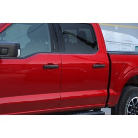 ERIDANUS for 2021 2022 2023 Ford F150 Exterior Door Handle Deocr Cover Trim Bezels with Smart Keyhole (Carbon Fiber Style) ABS 4 PCS
