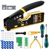 RJ45 Crimp Tool Kit 157PCS, Pass Through Ethernet Crimping Tool,
