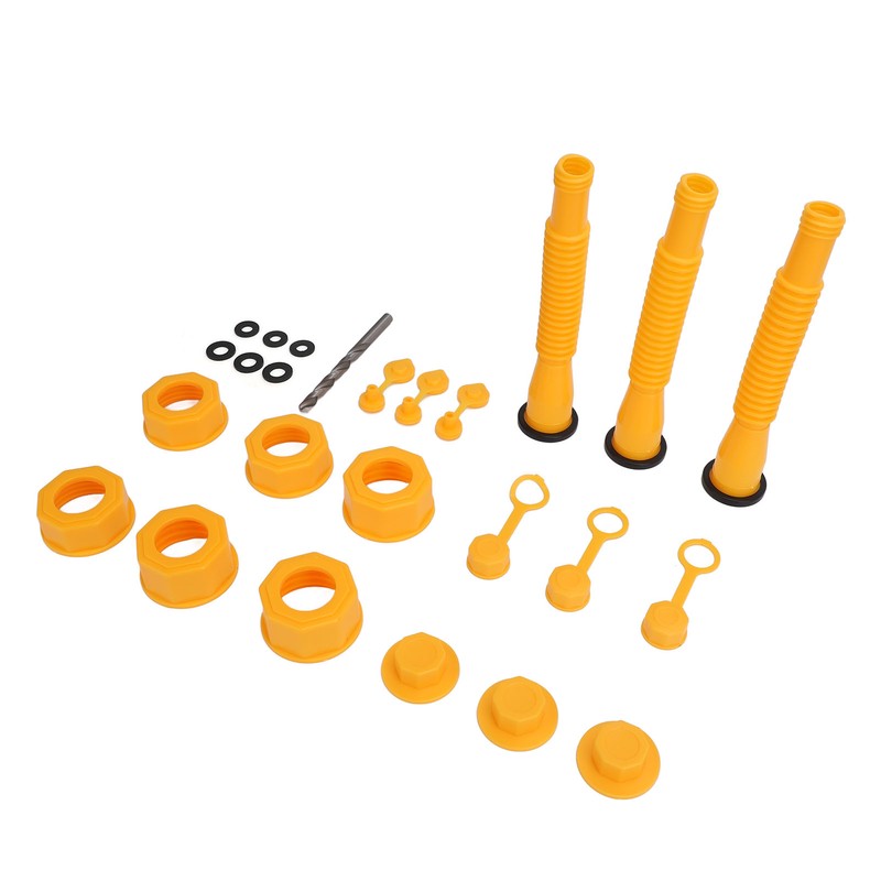 3 Sets Gas Can Spout Replacement Flexible Hoses Vent Covers