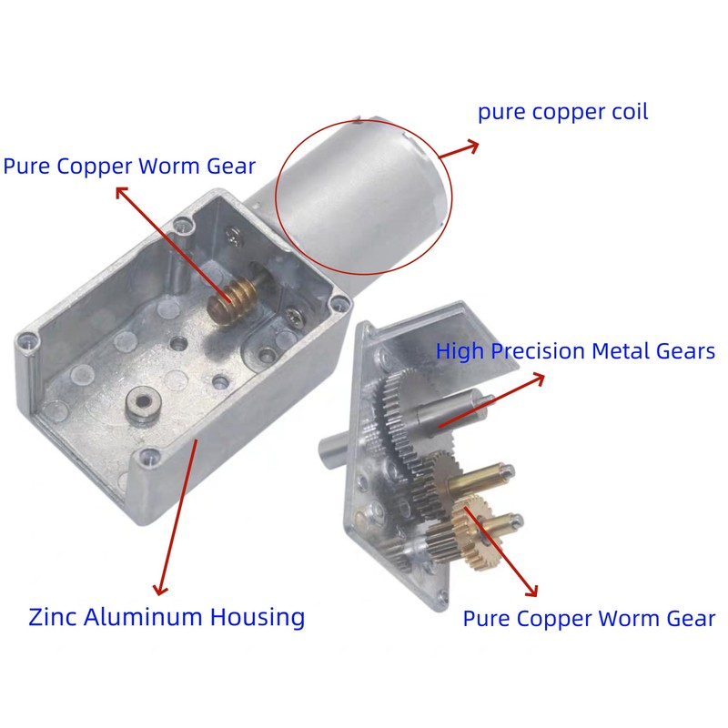 Turbo Worm Geared Motor High torque Reduction Speed Reversible DC