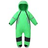 HAPIU Kids Toddler Rain Suit Muddy Buddy Waterproof Coverall,Green,5T,Upgraded